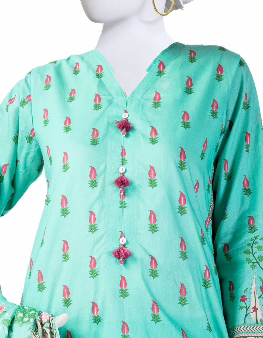 GREEN LAWN 3PC STITCHED | JLAWN-S-24-160/S RIWAAJ-02 - Image 3