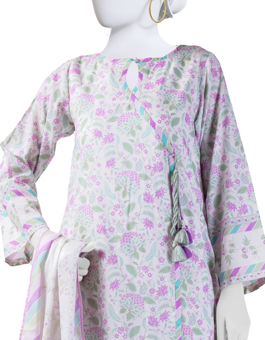 WHITE LAWN 3PC STITCHED | JLAWN-S-24-161/S RIWAAJ-03 - Image 3