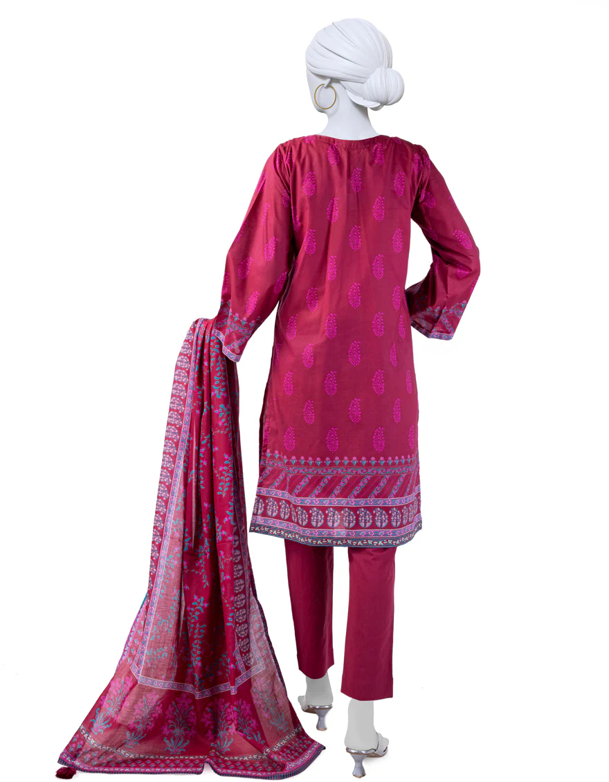 RED LAWN 3PC STITCHED | JLAWN-S-24-162/S RIWAAJ-04 - Image 2
