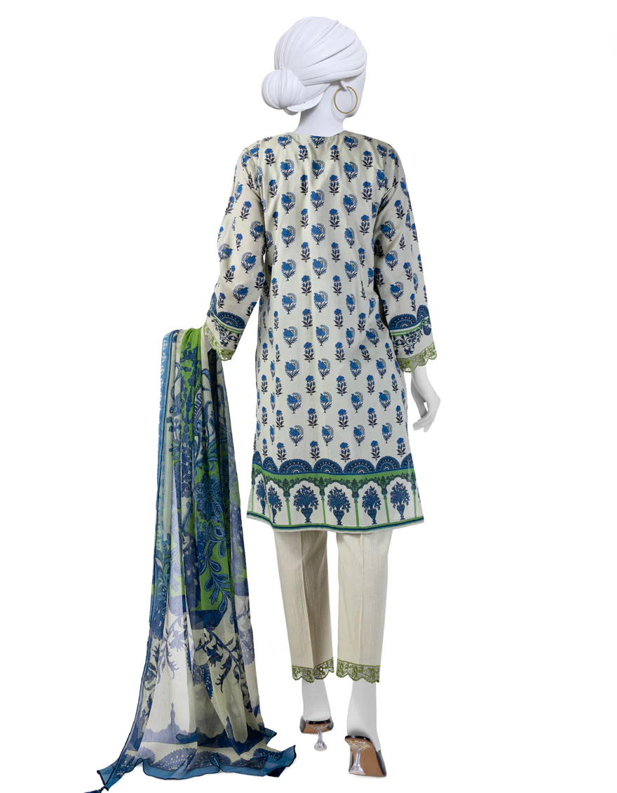 GREEN LAWN 3PC STITCHED | JLAWN-S-24-167/S DHANAK-1 - Image 2