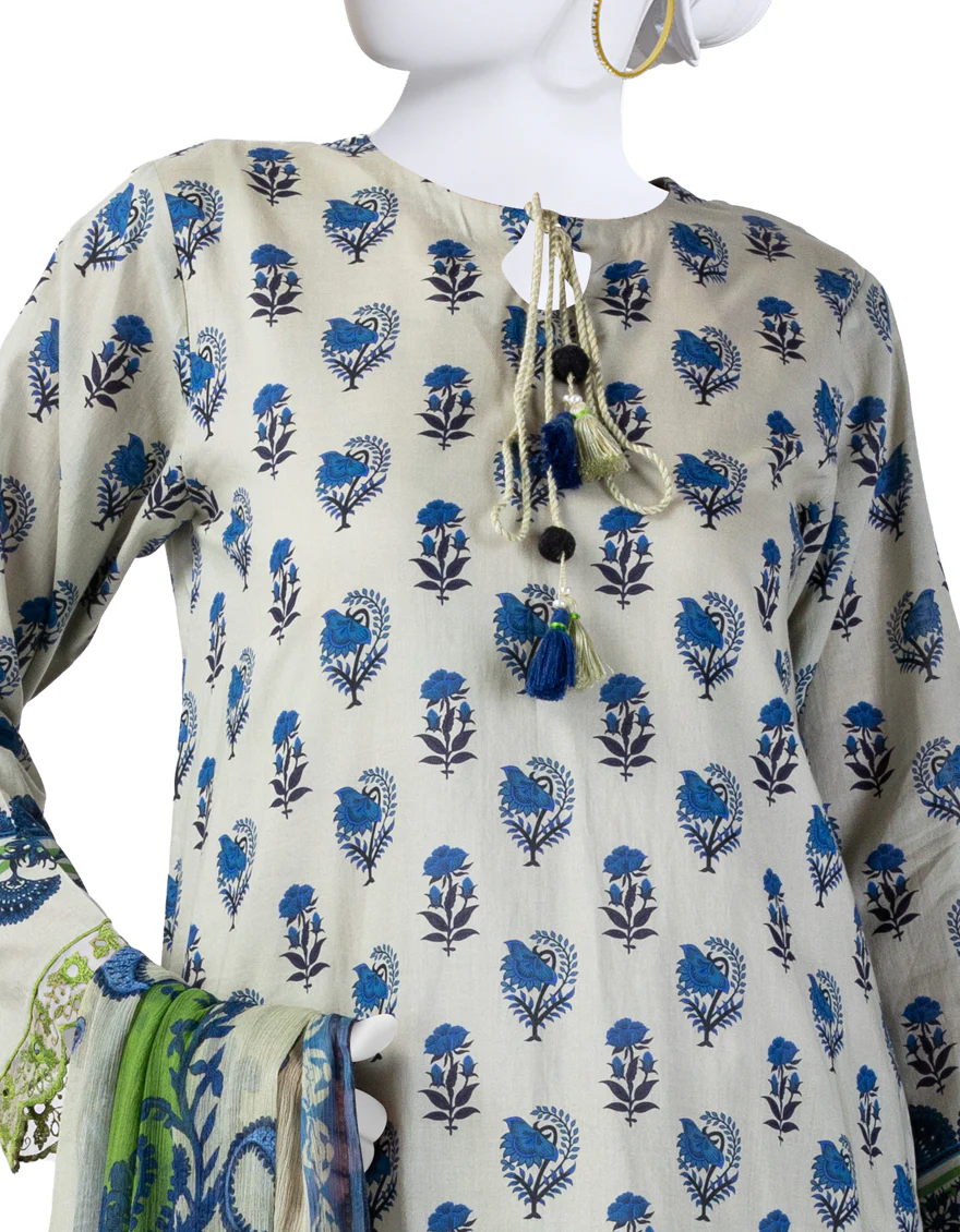 GREEN LAWN 3PC STITCHED | JLAWN-S-24-167/S DHANAK-1 - Image 3