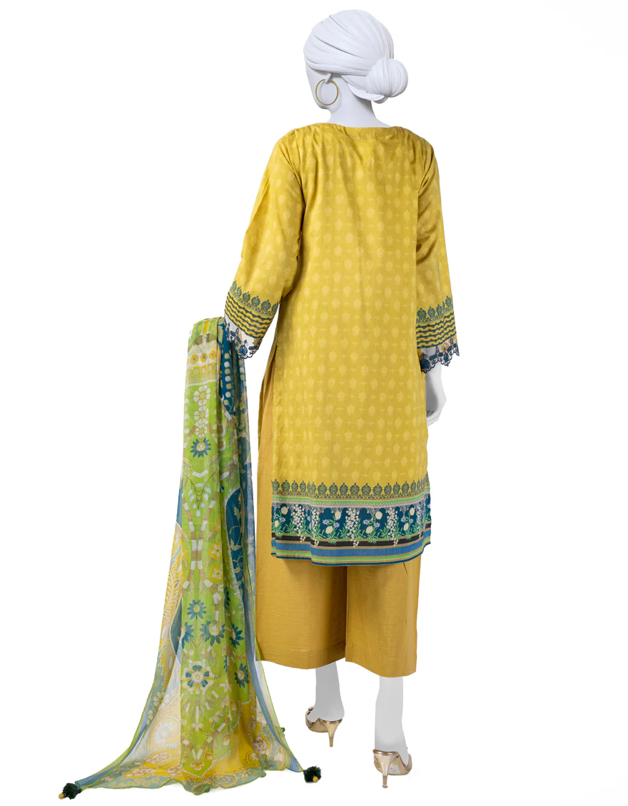 BROWN LAWN 3PC STITCHED | JLAWN-S-24-168/S DHANAK-2 - Image 2