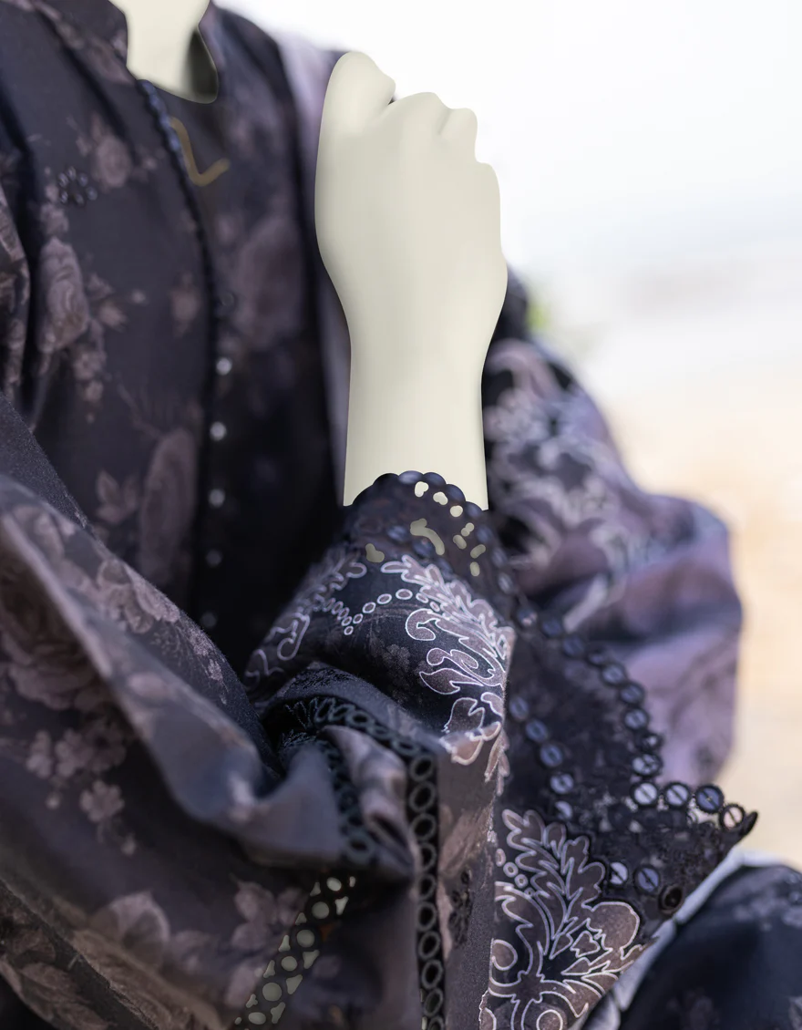 BLACK LAWN 3PC UNSTITCHED | JLAWN-S-24-204 SUBTLETY-2 - Image 4
