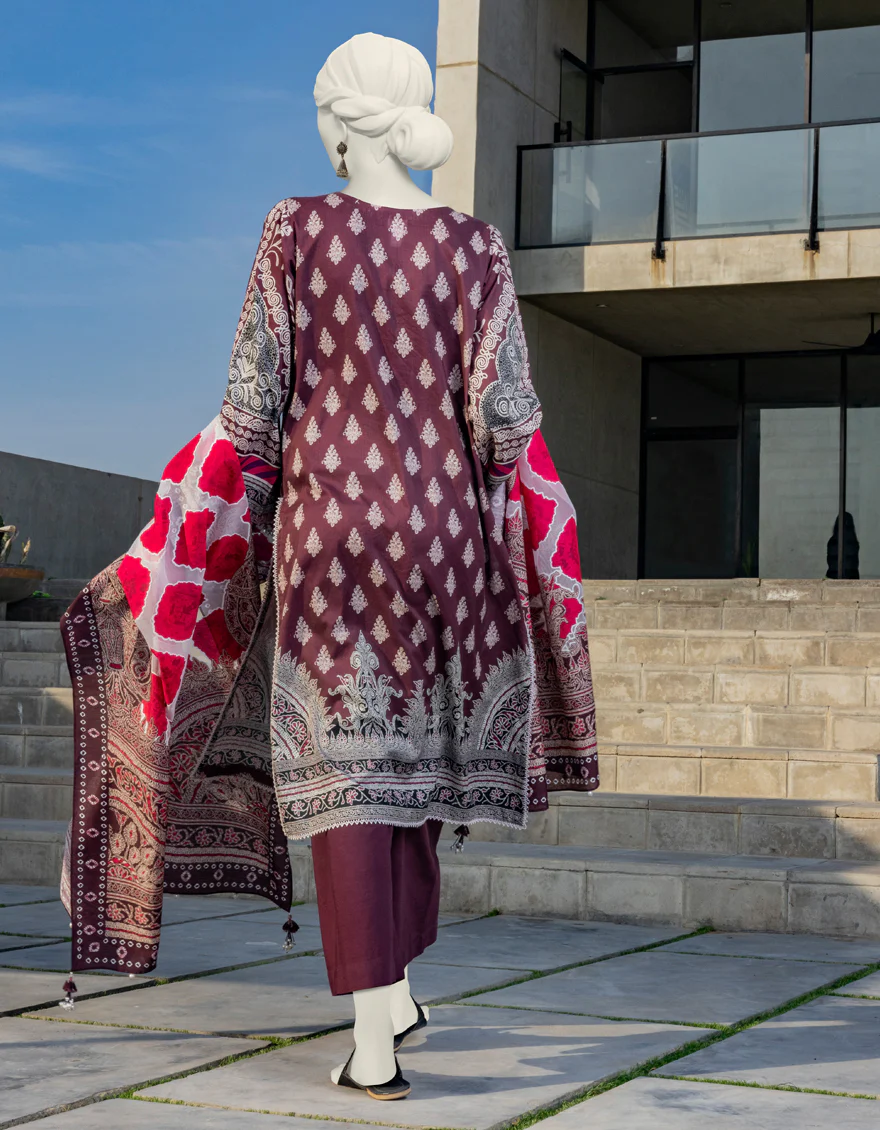 MULTI LAWN 3PC UNSTITCHED | JLAWN-S-24-205 SUBTL - Image 2