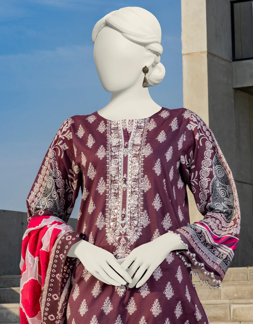 MULTI LAWN 3PC UNSTITCHED | JLAWN-S-24-205 SUBTL - Image 3