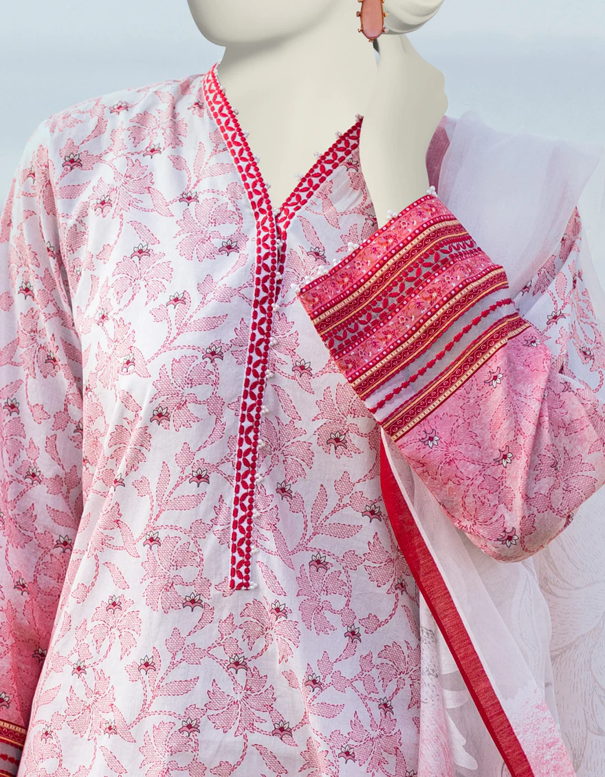 RED LAWN 3PC UNSTITCHED | JLAWN-S-24-206 SUBTL - Image 3