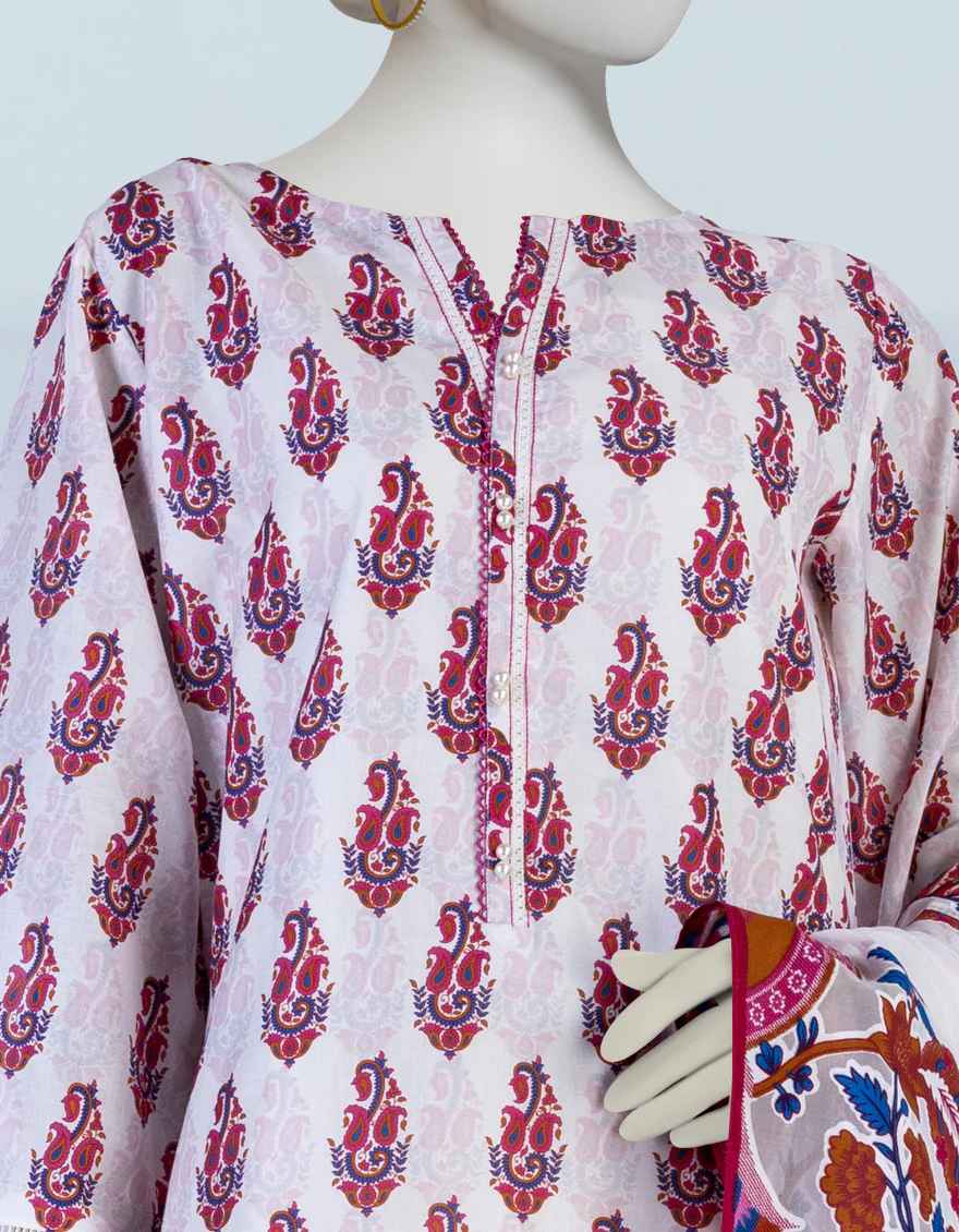 MULTICOLOR LAWN 3PC UNSTITCHED | JLAWN-S-24-207 SUBTLETY-5 - Image 3
