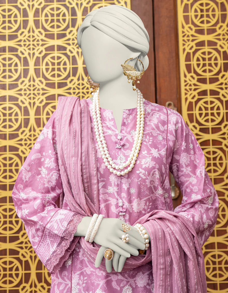 PINK LAWN 3PC UNSTITCHED | JLAWN-S-24-220 TRADI - Image 3