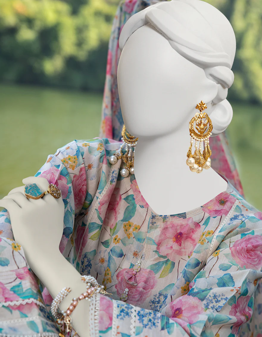 MULTICOLOR DOBBY 3PC UNSTITCHED | JLAWN-S-24-239 SHIMM - Image 2
