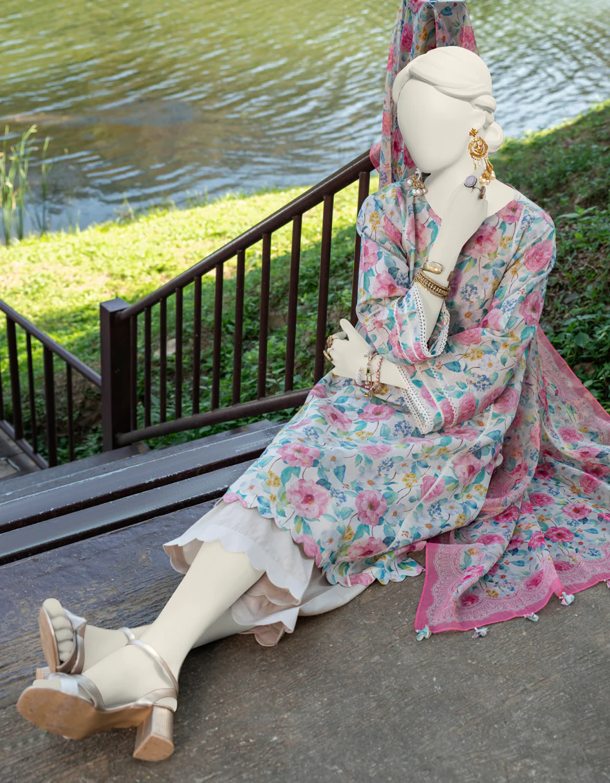 MULTICOLOR DOBBY 3PC UNSTITCHED | JLAWN-S-24-239 SHIMM - Image 3