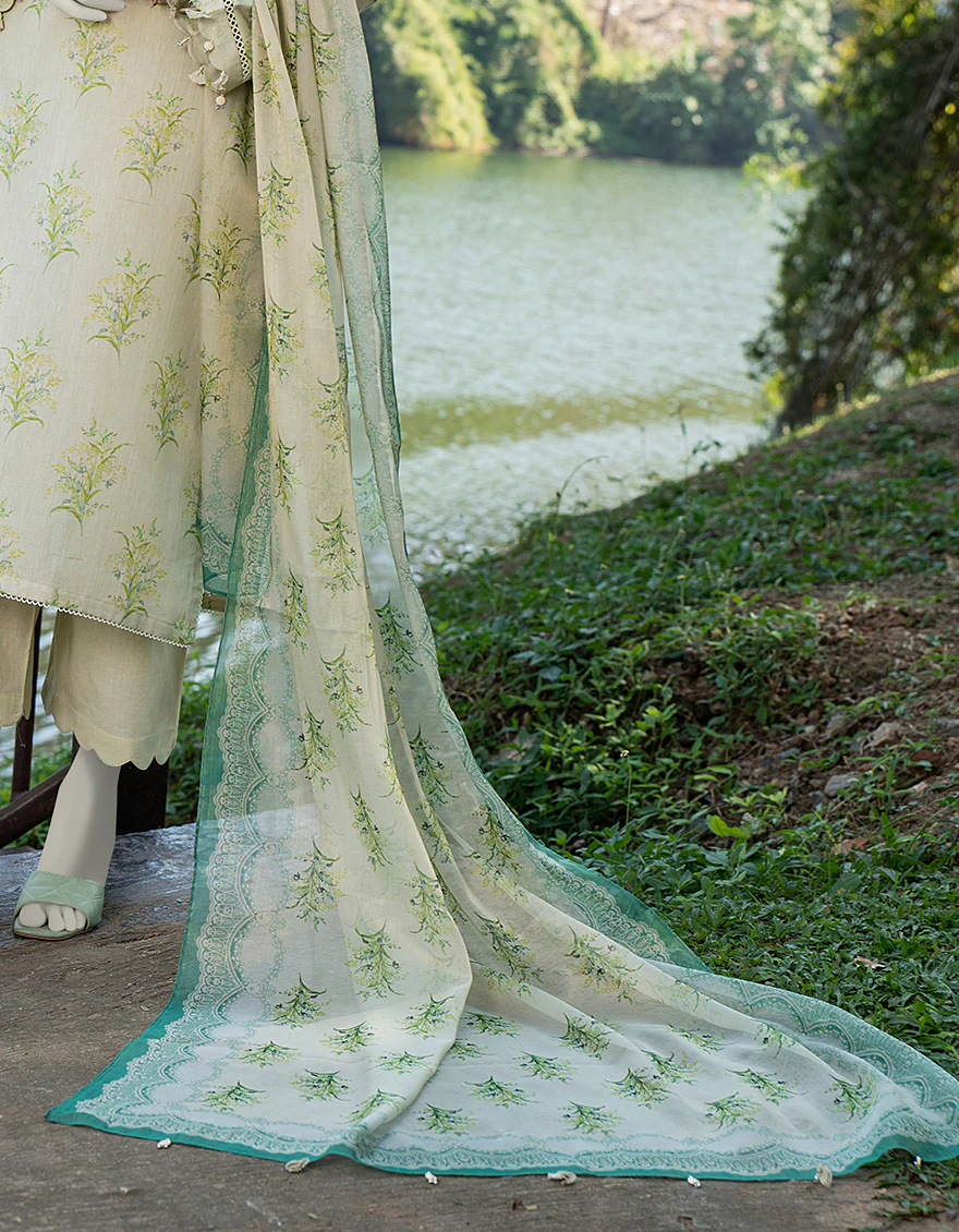 YELLOW DOBBY 3PC UNSTITCHED | JLAWN-S-24-240 SHIMMERING-6 - Image 3