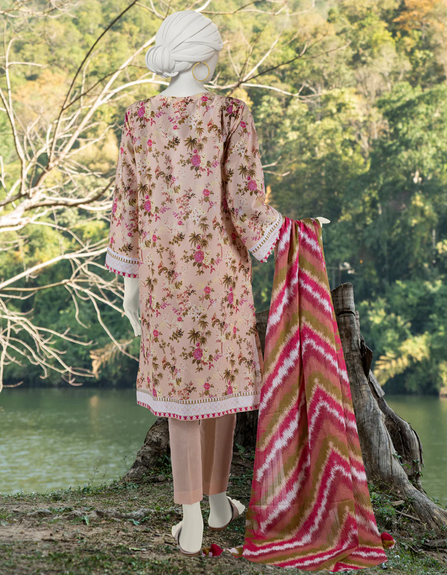 ORANGE LAWN 3PC UNSTITCHED | JLAWN-S-24-268 CULTU - Image 2