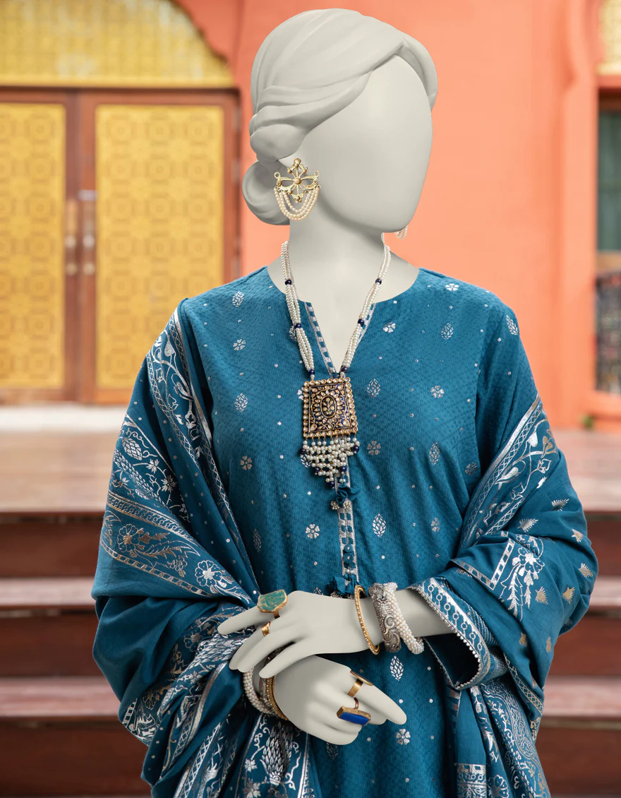 BLUE JACQUARD 3PC UNSTITCHED | JLAWN-S-24-286 IMPER - Image 2