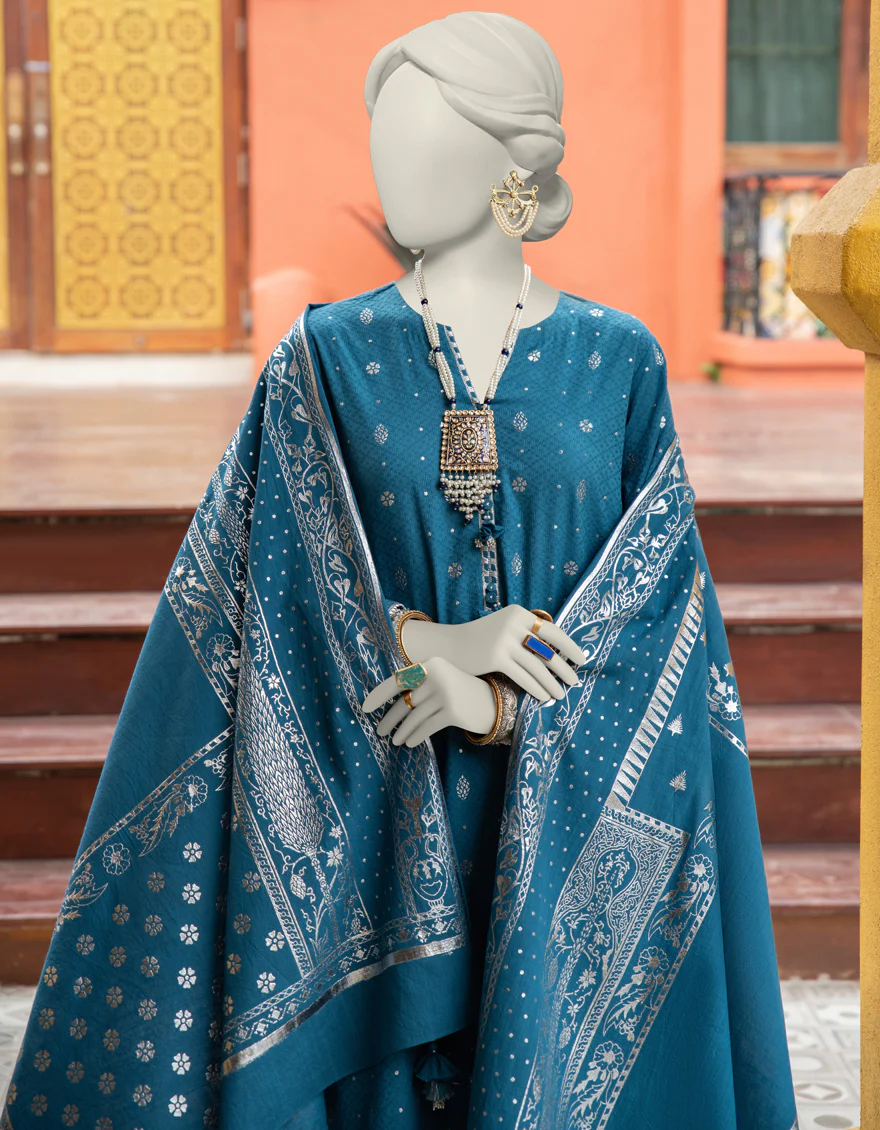 BLUE JACQUARD 3PC UNSTITCHED | JLAWN-S-24-286 IMPER - Image 3