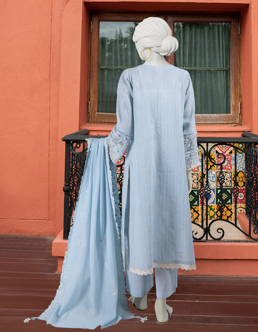 BLUE LAWN 3PC UNSTITCHED | JLAWN-S-24-313 GRAND - Image 2
