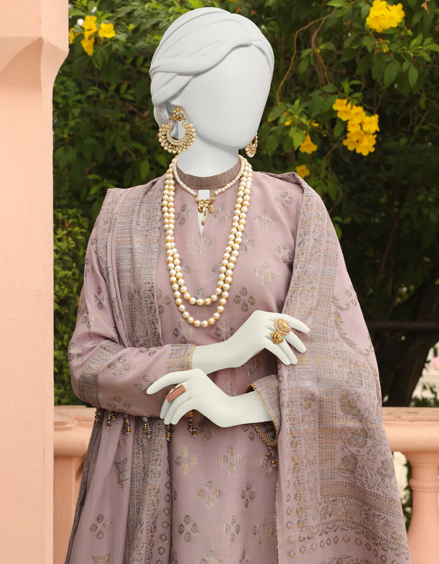 VIOLET JACQUARD 3PC UNSTITCHED | JLAWN-S-24-340 RIWAY - Image 2