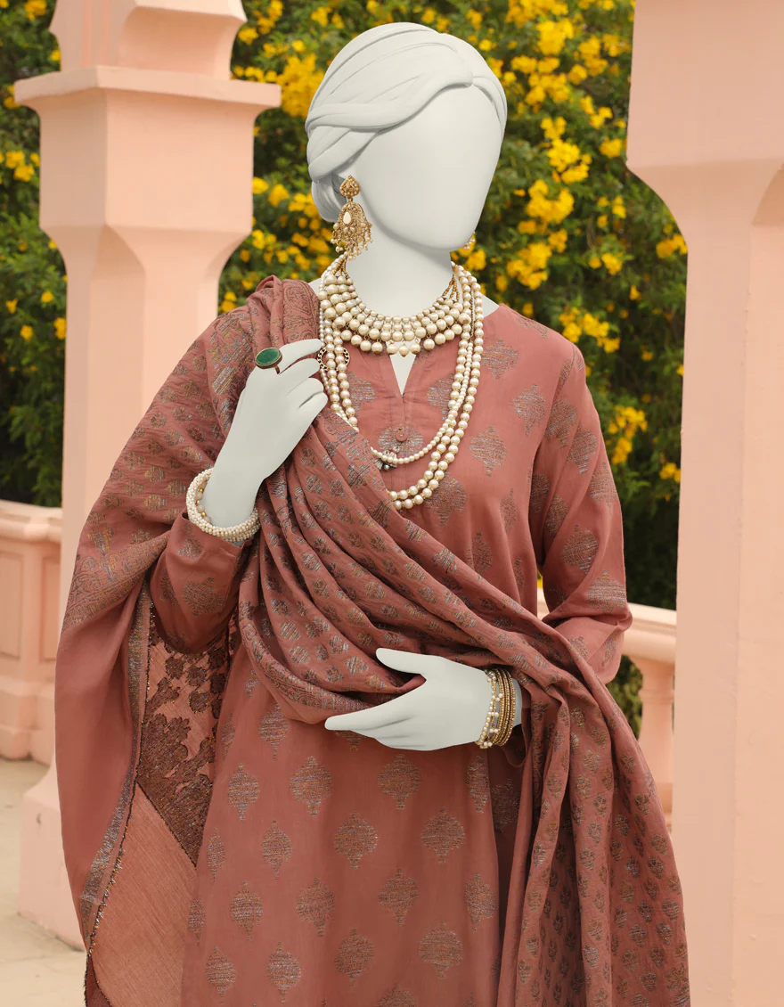 BROWN JACQUARD 3PC UNSTITCHED | JLAWN-S-24-344 RIWAY - Image 2