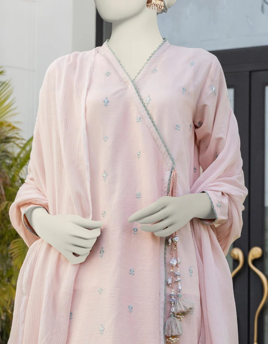 PINK CAMBRIC 3PC UNSTITCHED | JLAWN-S-24-372 KHILA - Image 4