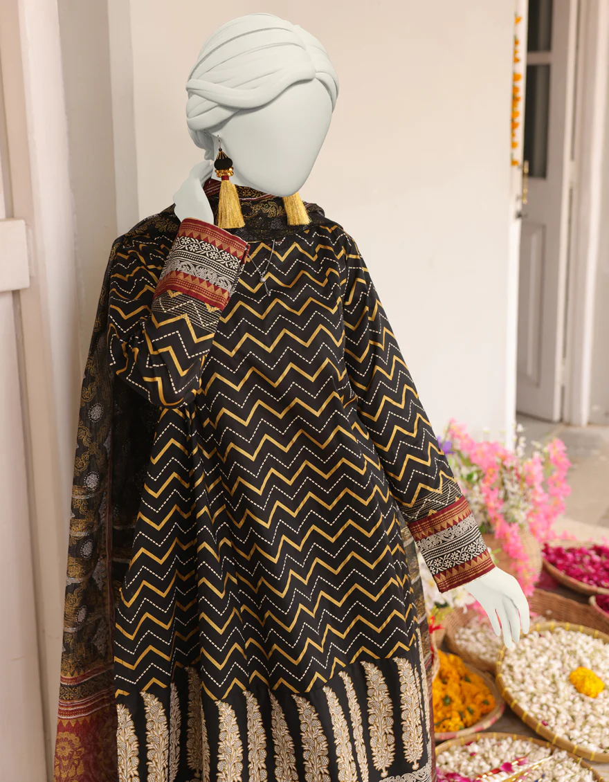 BLACK LAWN 3PC STITCHED | JLAWN-S-24-384/S ROYAL PEARL-02 - Image 3