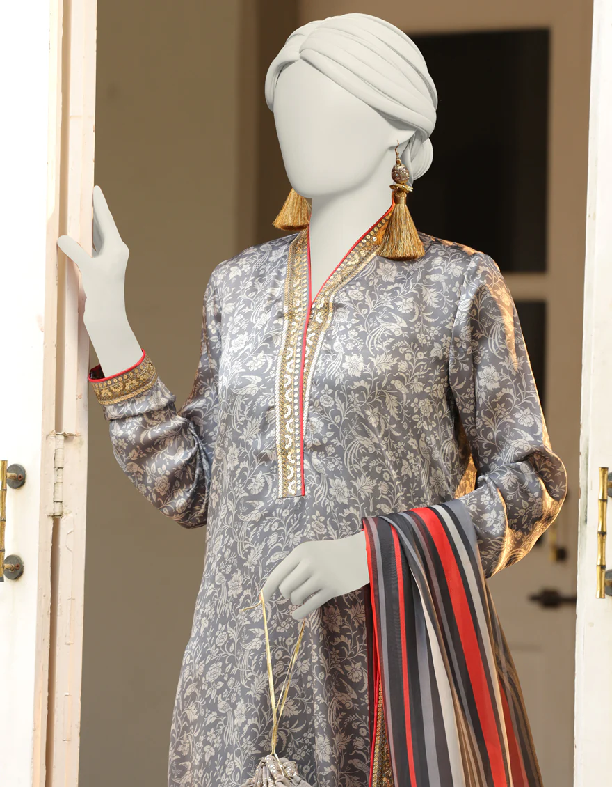 GREY LAWN 3PC STITCHED | JLAWN-S-24-405/S LIN - Image 3