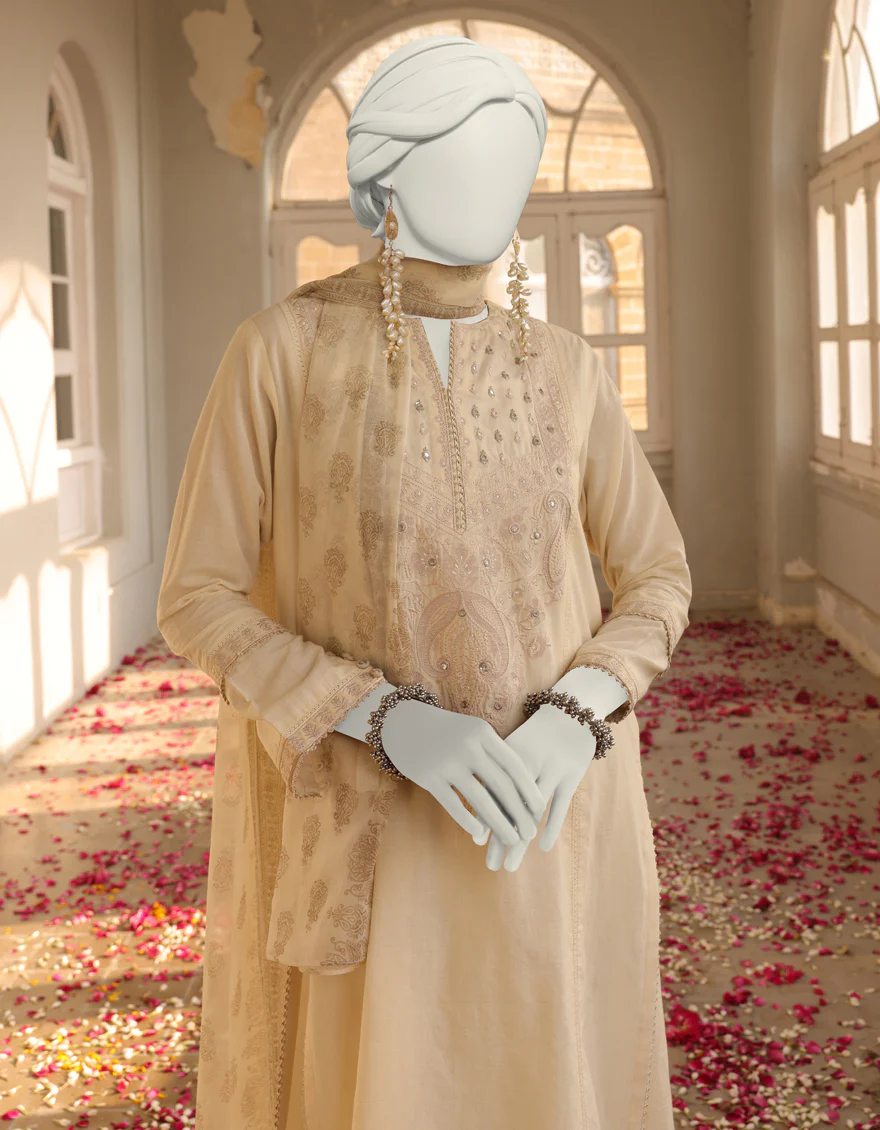 BROWN DYED 3PC STITCHED | JLAWN-S-24-408/S DHA - Image 3