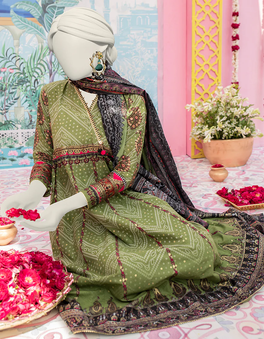 GREEN LAWN 3PC STITCHED | JLAWN-S-24-439/S MAH - Image 2