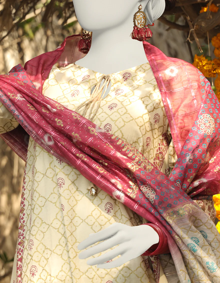 BROWN LAWN 3PC STITCHED | JLAWN-S-24-443/S BAN - Image 2