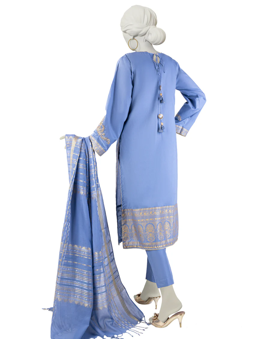 BLUE LAWN 3PC STITCHED | JLAWN-S-24-445/S ROYAL DYNASTY-01 - Image 2