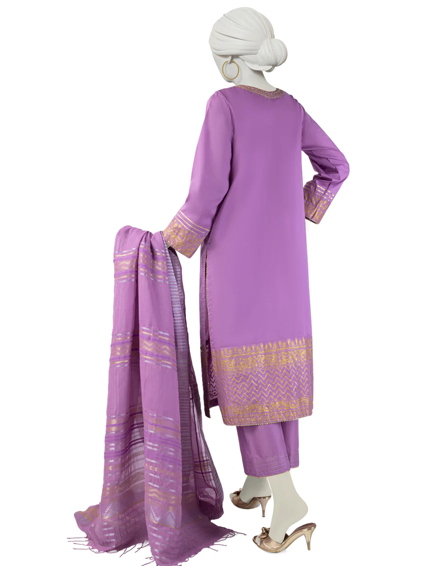 PINK LAWN 3PC STITCHED | JLAWN-S-24-447/S ROYAL DYNASTY-03 - Image 2