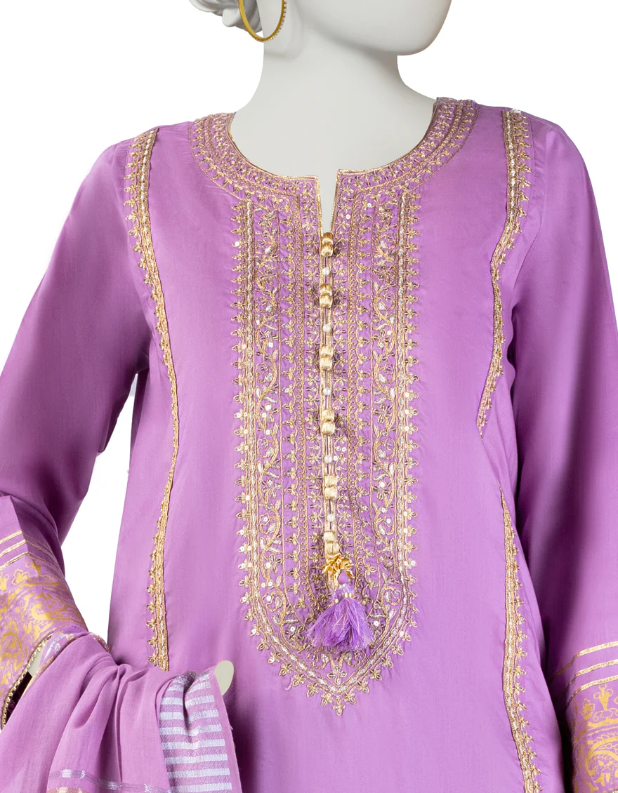 PINK LAWN 3PC STITCHED | JLAWN-S-24-447/S ROYAL DYNASTY-03 - Image 3
