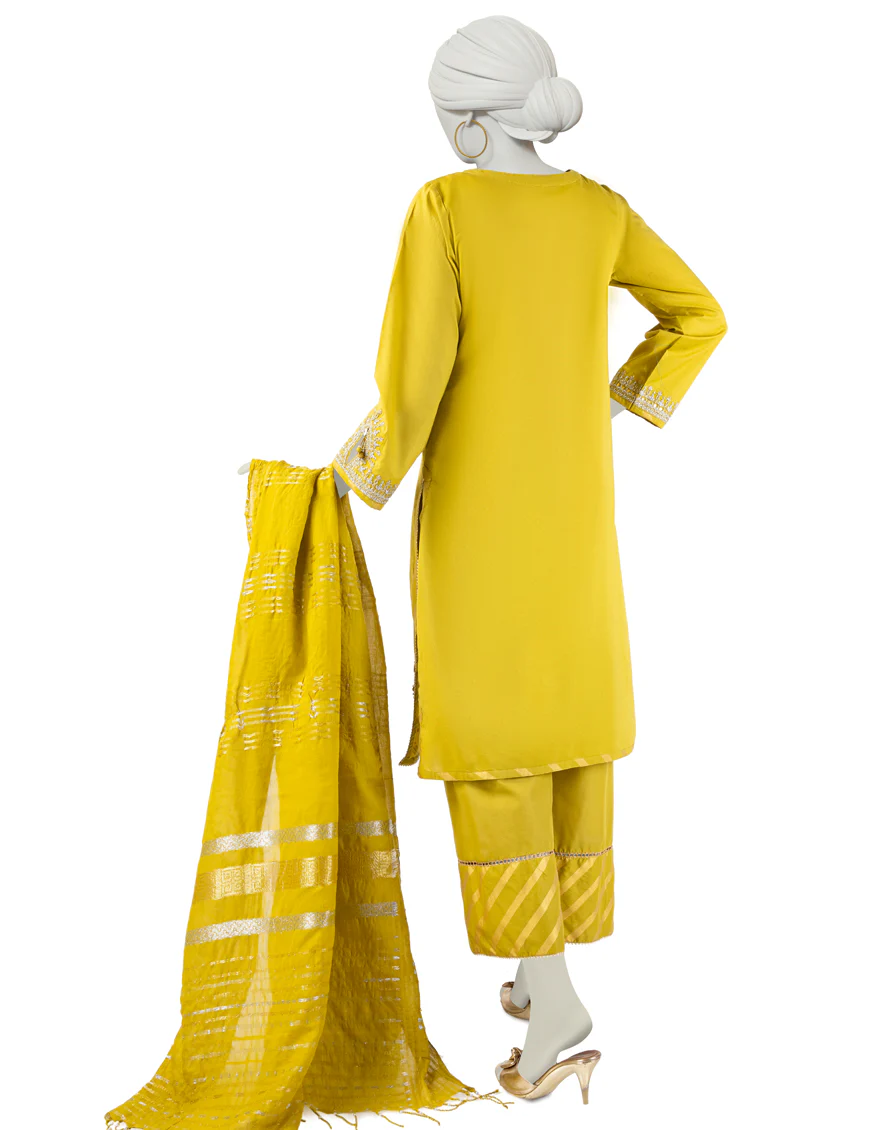 YELLOW LAWN 3PC STITCHED | JLAWN-S-24-448/S ROYAL DYNASTY-04 - Image 2