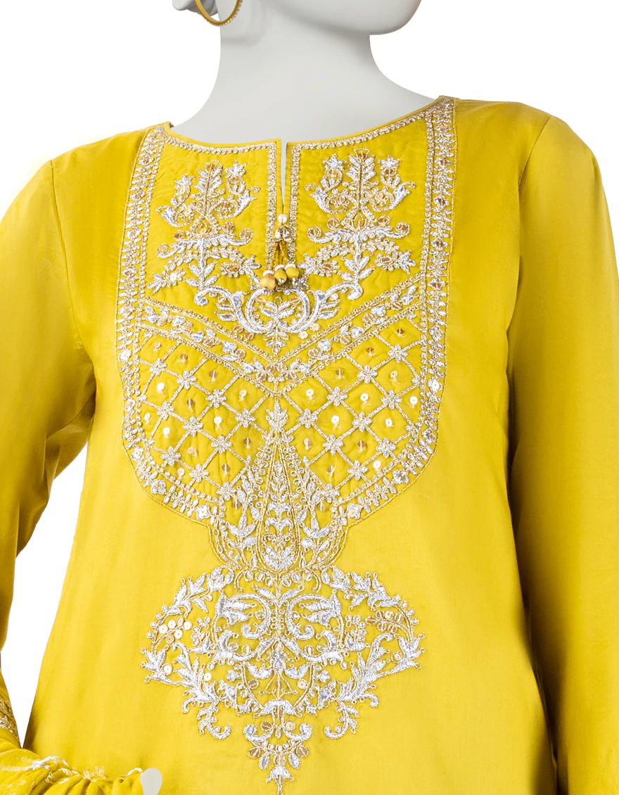 YELLOW LAWN 3PC STITCHED | JLAWN-S-24-448/S ROYAL DYNASTY-04 - Image 3