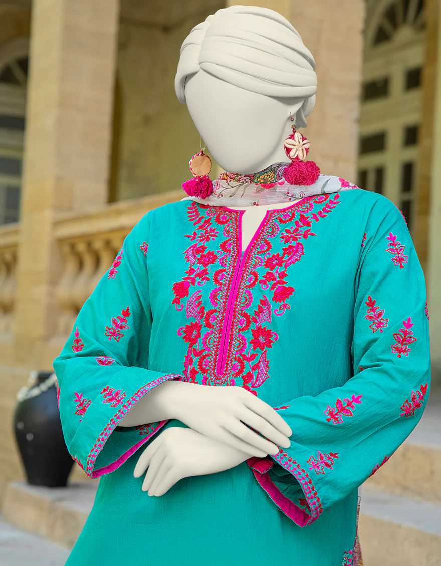 GREEN LAWN 3PC STITCHED | JLAWN-S-24-454/S POLISH-02 - Image 2