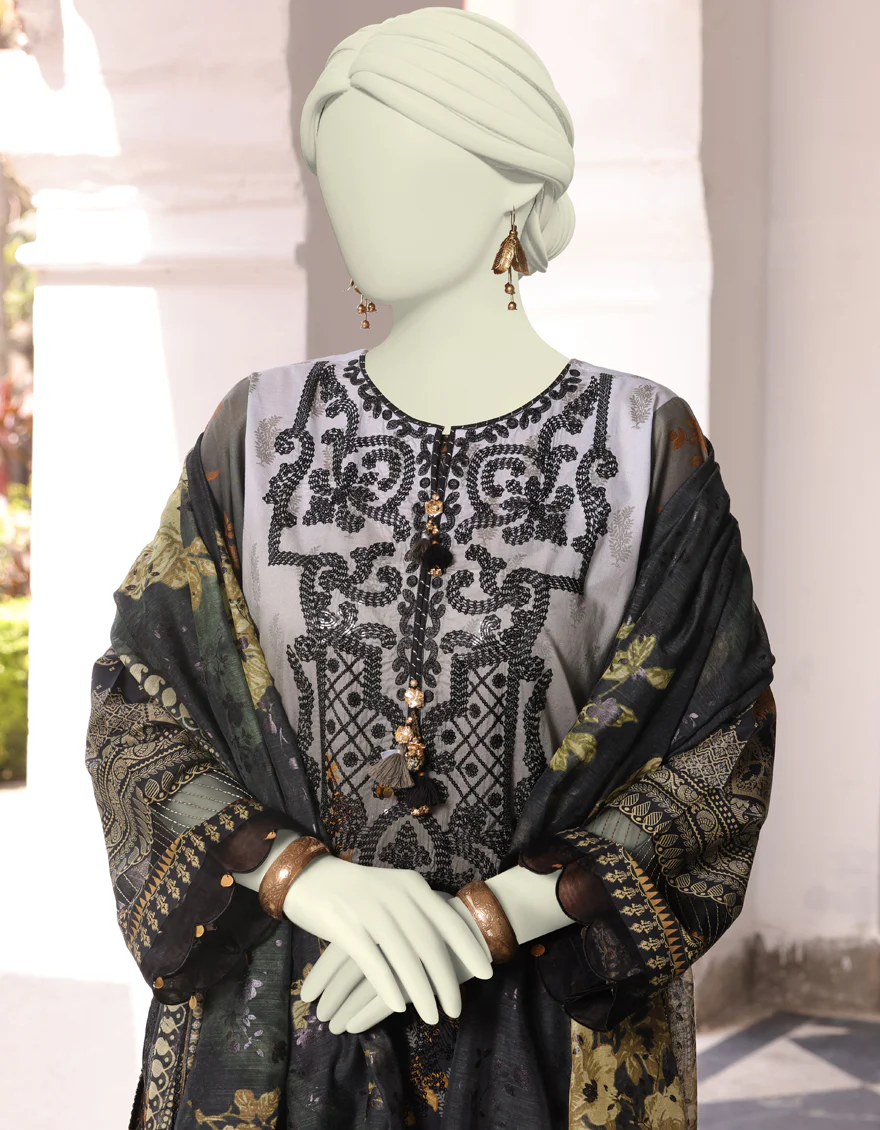 MULTICOLOR LAWN 3PC UNSTITCHED | JLAWN-S-24-464 RUNG O ROGHAN-04 - Image 3