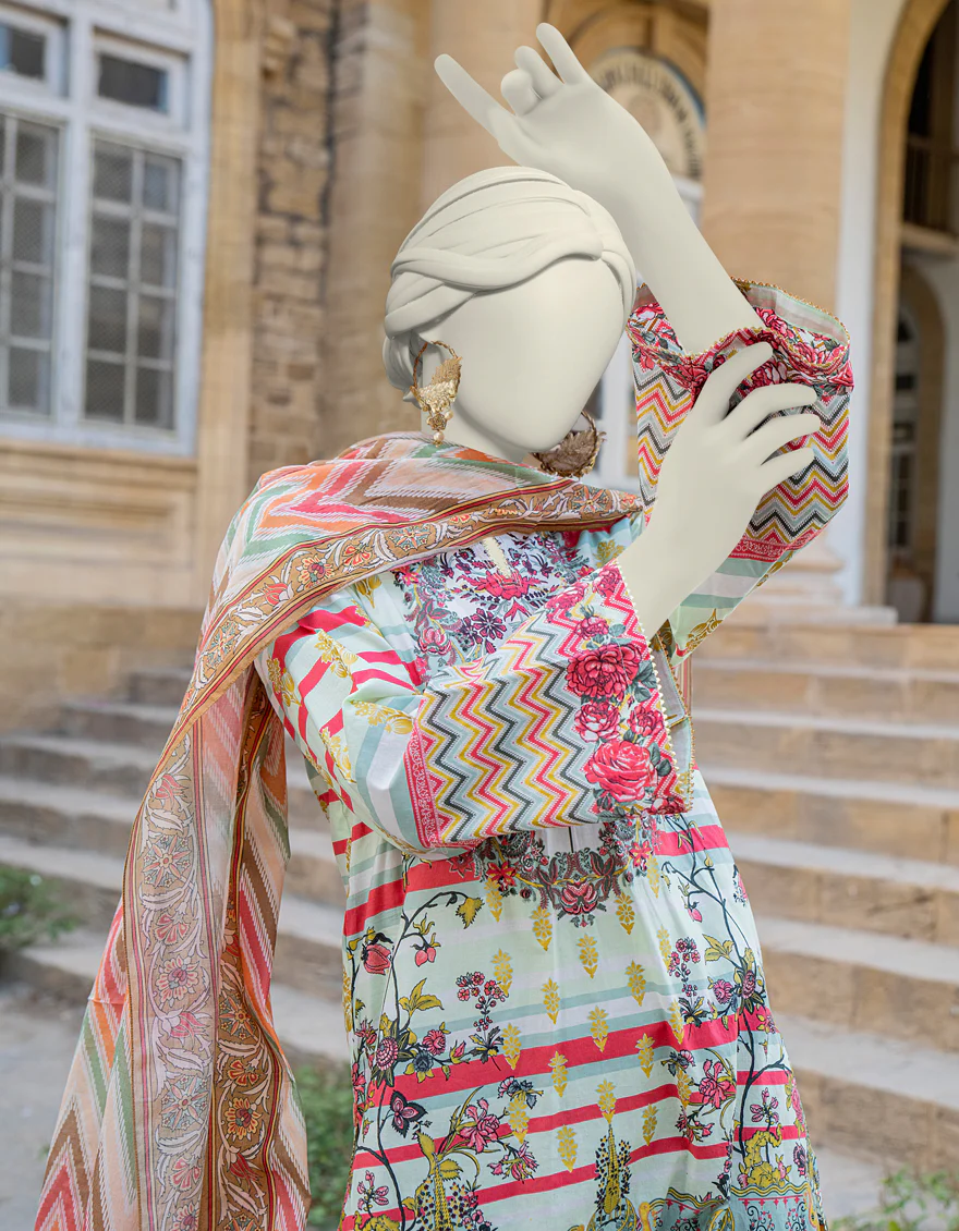MULTICOLOR LAWN 3PC STITCHED | JLAWN-S-24-464/S ROYAL PASTEL-04 - Image 3