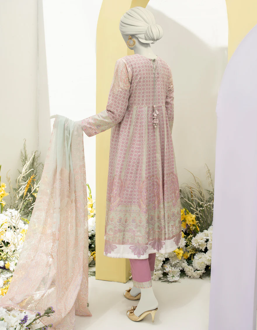 PINK LAWN 3PC STITCHED | JLAWN-S-24-473/S MAHARANI-B-2 - Image 2
