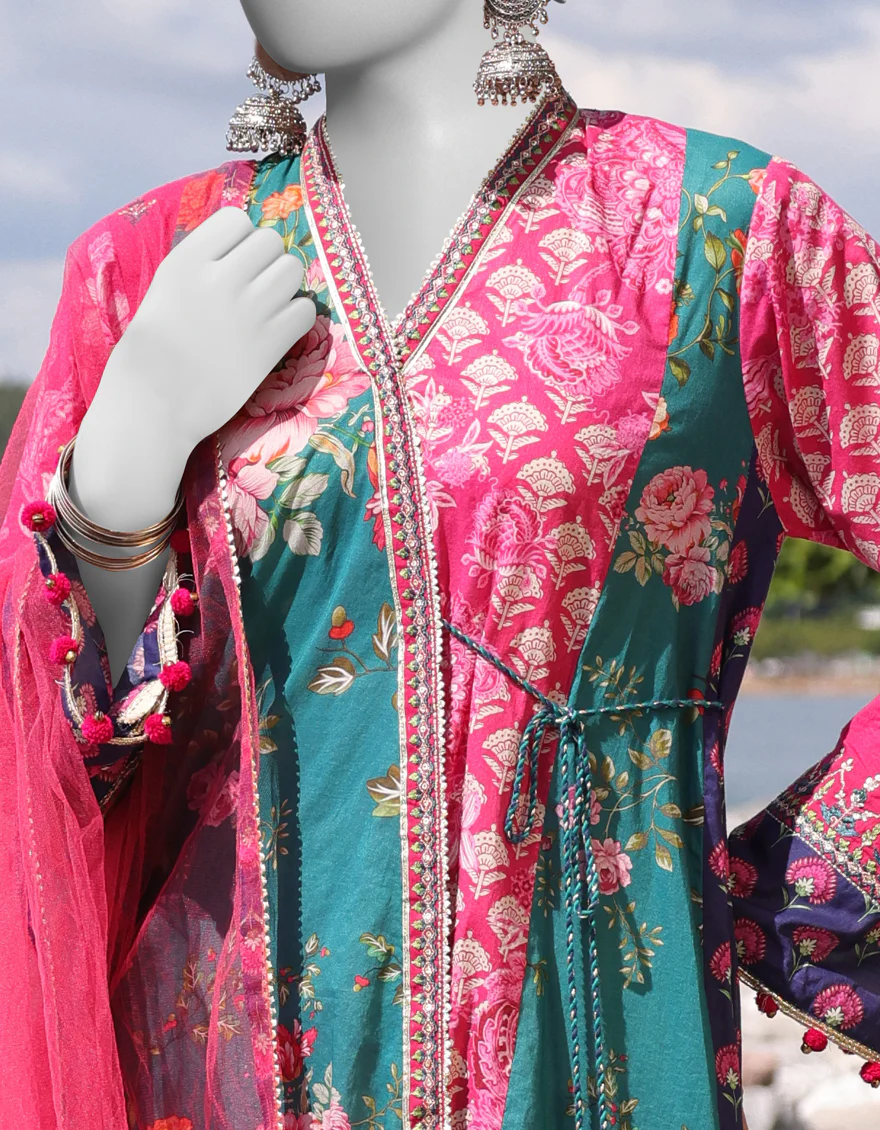 PINK LAWN 3PC STITCHED | JLAWN-S-25-028/S ETHNIC BOGO-4 - Image 3