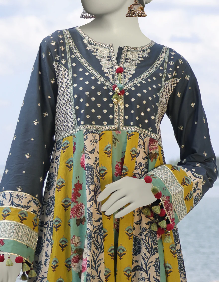 GREY LAWN 3PC STITCHED | JLAWN-S-25-030/S ETHNIC BOGO-6 - Image 3