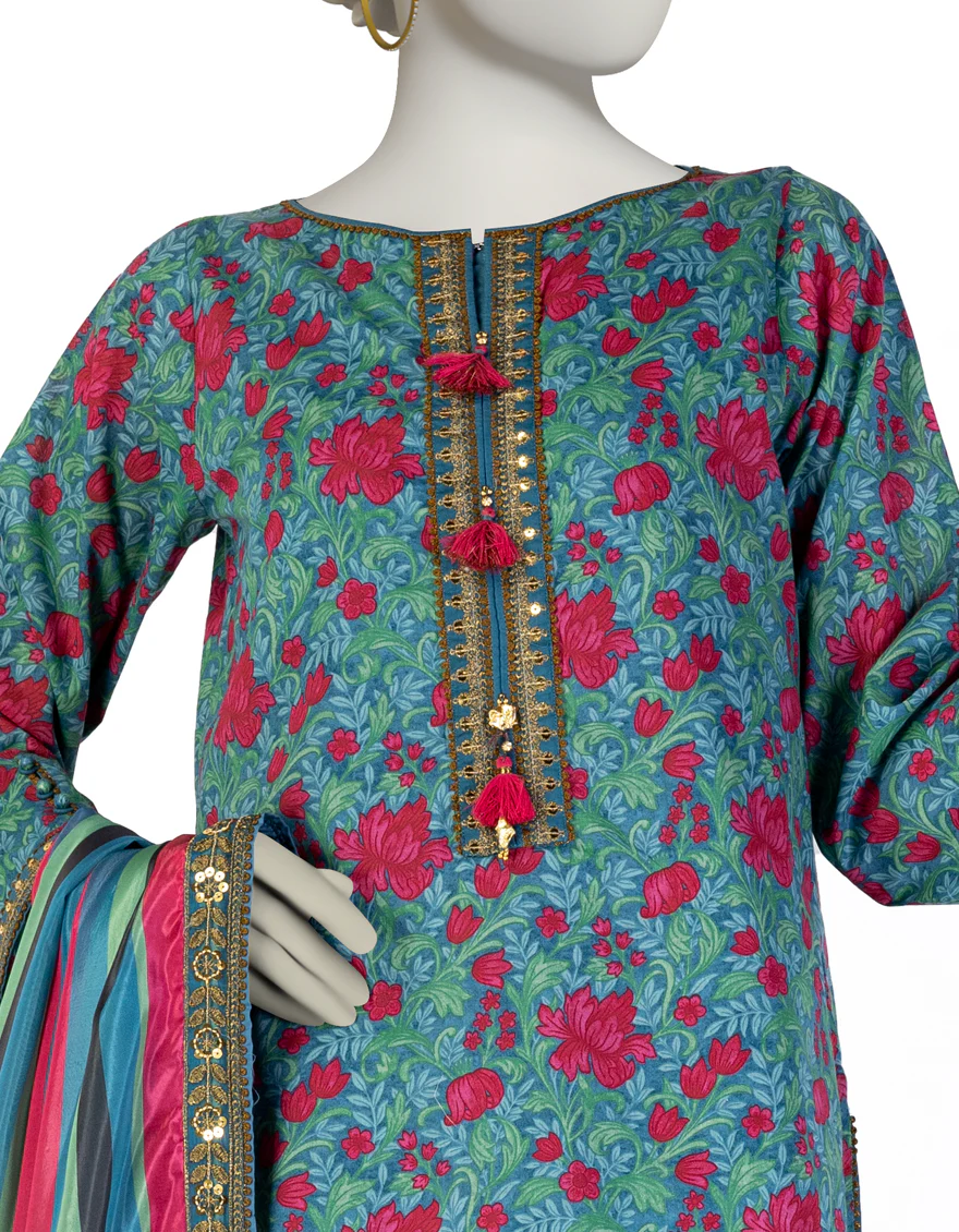 GREEN LAWN 3PC STITCHED | JLAWN-S-25-075/S LIN - Image 3