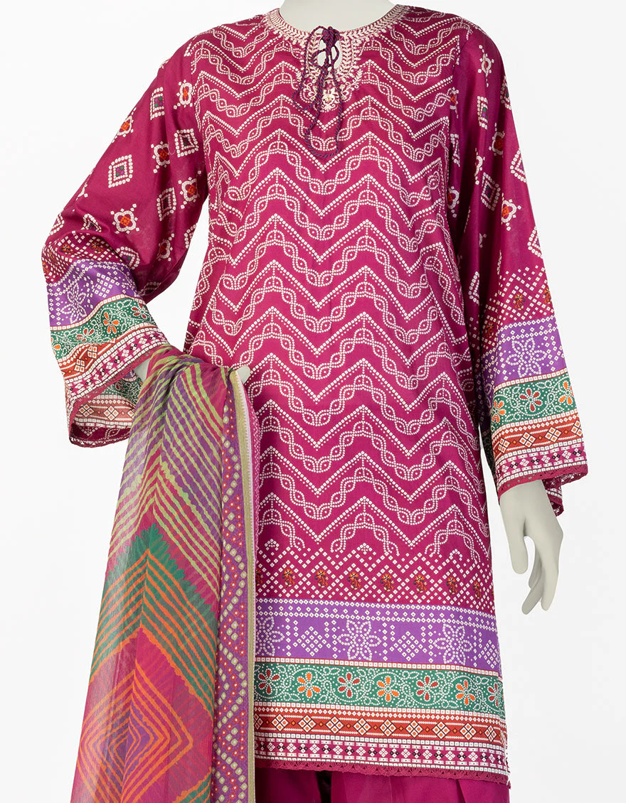 PURPLE LAWN 3PC STITCHED | JLAWN-S-25-078/S CHUNRI-6 - Image 3