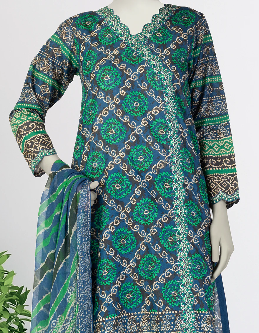 BLUE LAWN 3PC STITCHED | JLAWN-S-25-079/S CHU - Image 3