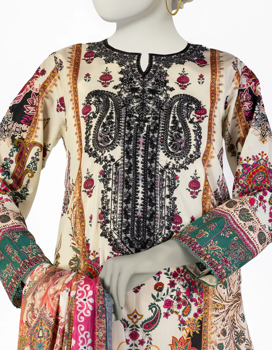 CREAM LAWN 3PC STITCHED | JLAWN-S-25-084/S ETRO-4 - Image 3