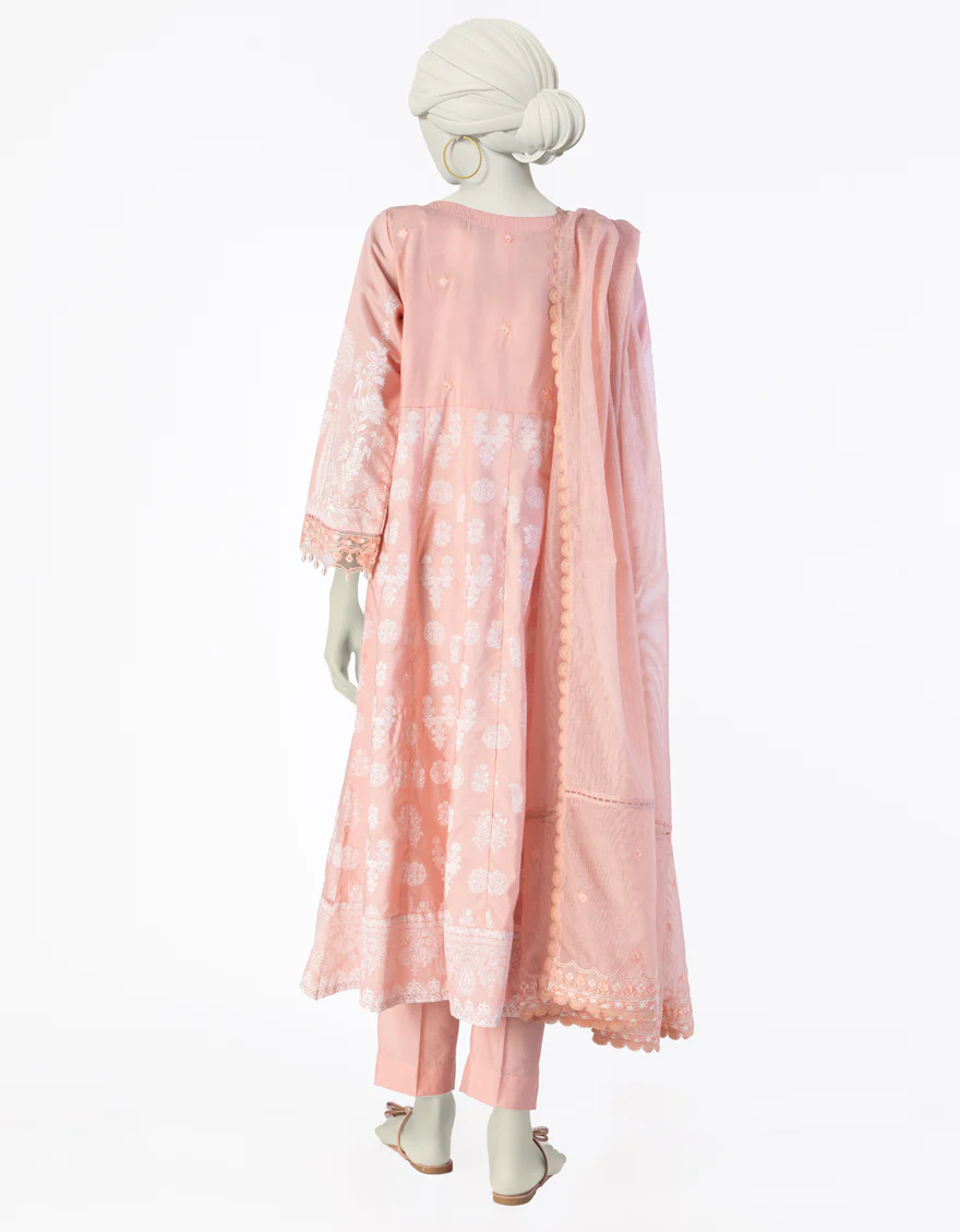 PEACH COTTON SILK 3PC STITCHED | JLAWN-S-25-086/S MAJ - Image 2