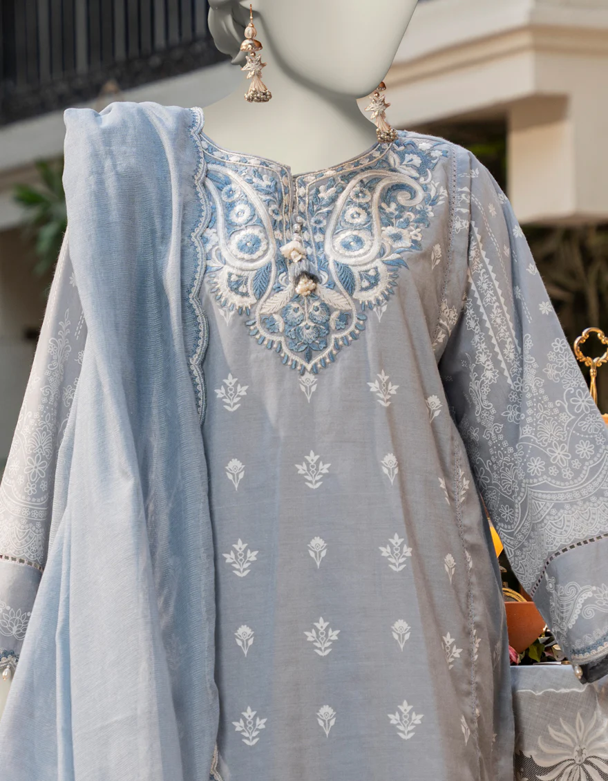 GREY DOBBY 3PC STITCHED | JLAWN-S-25-088/S MAJ - Image 2
