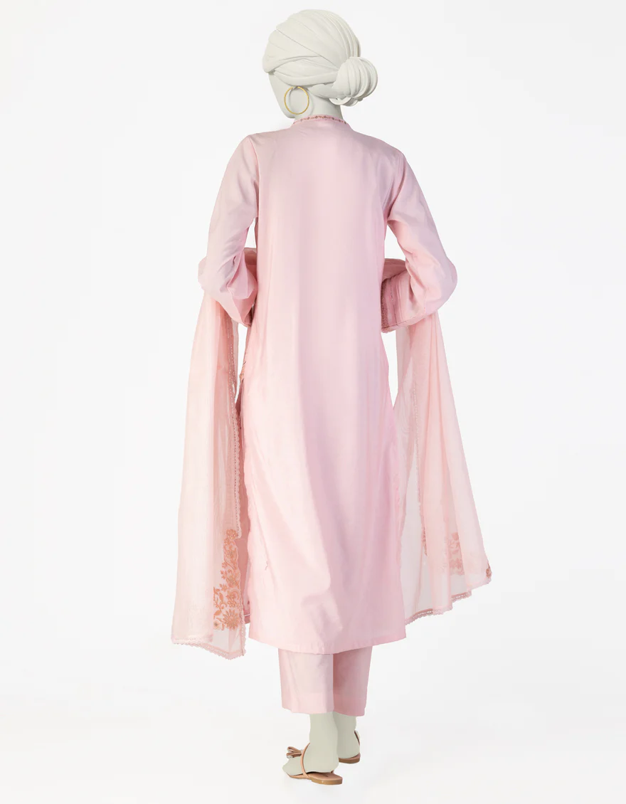PINK COTTON SILK 3PC STITCHED | JLAWN-S-25-089/S GRA - Image 2