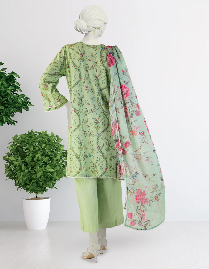 GREEN LAWN 3PC STITCHED | JLAWN-S-25-105/S SHAHJAHAN-01 - Image 2