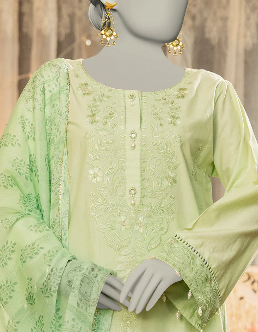 GREEN LAWN 3PC STITCHED | JLAWN-S-25-110/S DHAKA DYNASTY-2 - Image 2