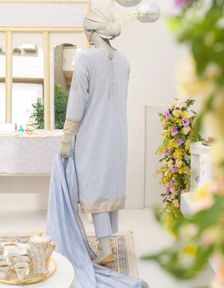 BLUE LAWN 3PC STITCHED | JLAWN-S-25-118/S MAH - Image 2