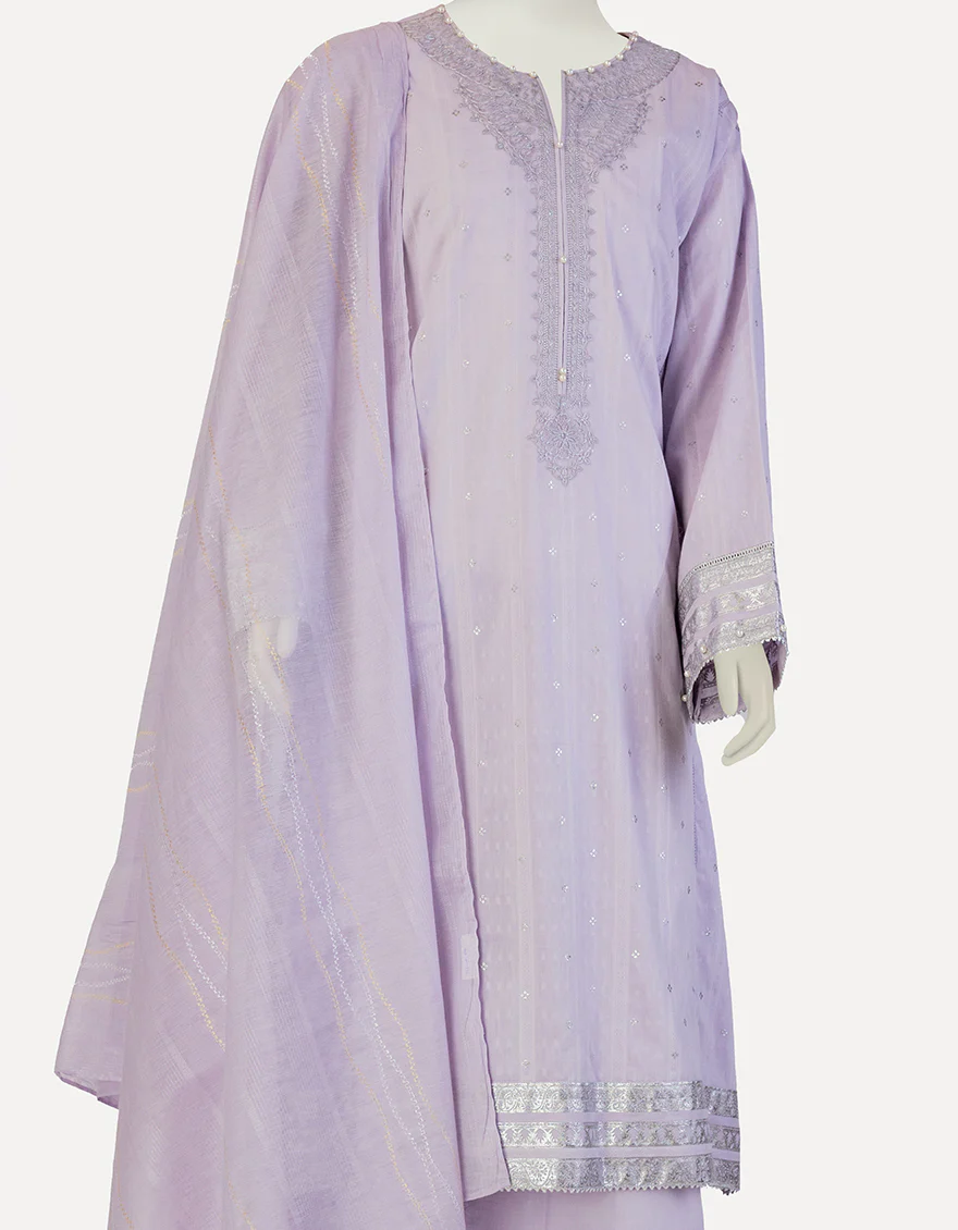 LILAC LAWN 3PC STITCHED | JLAWN-S-25-119/S MAH - Image 3