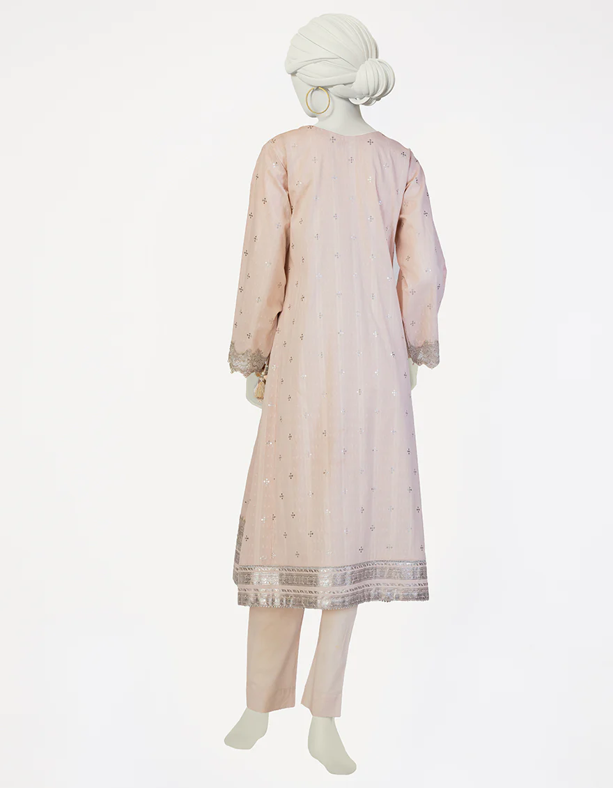 PEACH COTTON SILK 3PC STITCHED | JLAWN-S-25-120/S MAH - Image 2